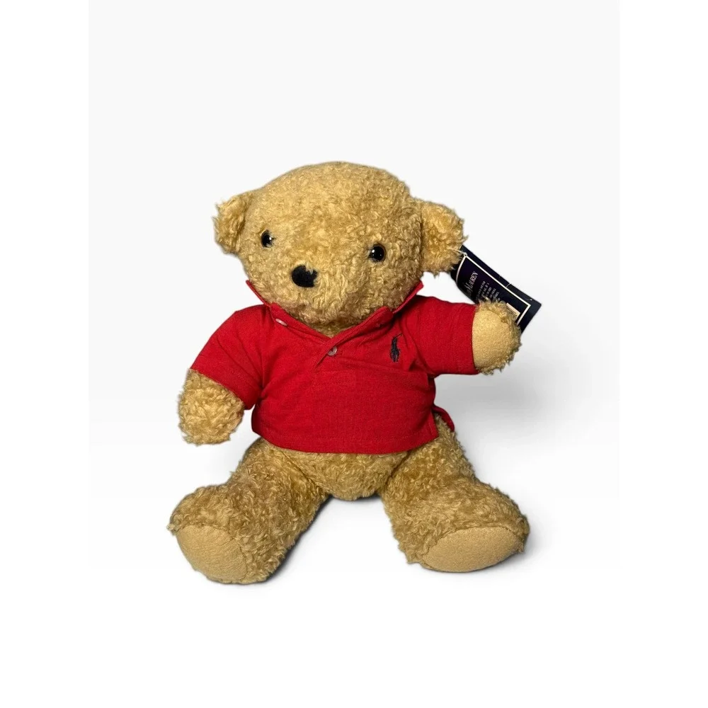 Vtg. Ralph Lauren Polo Bear Plush Red Shirt Blue Pony Promotional Collectible